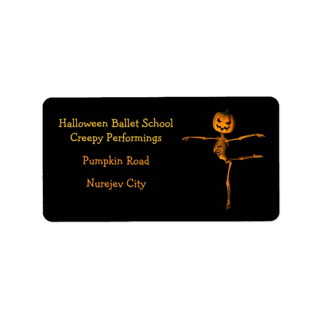 Arabeske Ballet Position Adressaufkleber (Vorne)