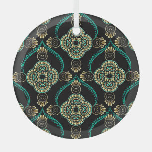 Arabeske Blumen, Vintage-Eleganz-Muster. Ornament Aus Glas