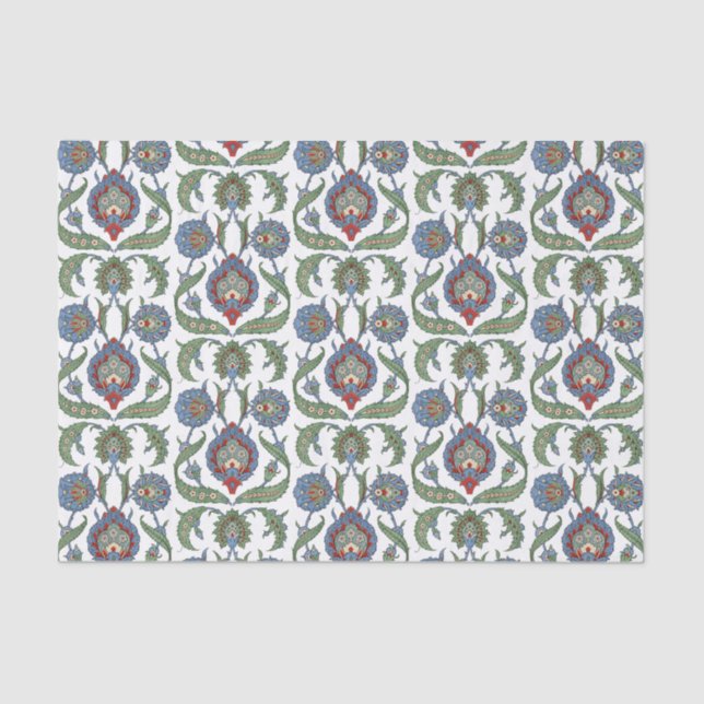 Arabeske Blumenmuster Seidenpapier (Vorderseite)