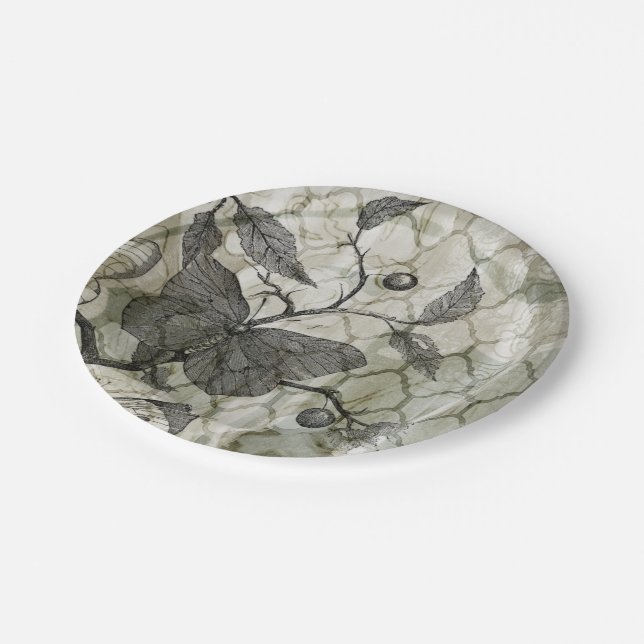 Arabeske-Schmetterlinge I Pappteller (Schrägansicht)