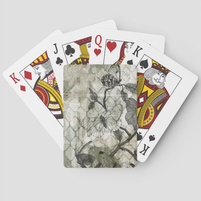 Arabeske-Schmetterlinge II Spielkarten (Rückseite)