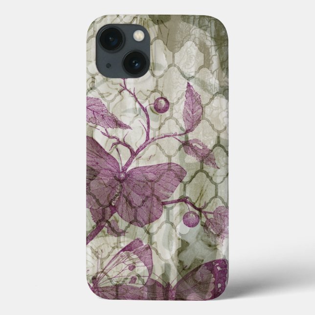 Arabeske-Schmetterlinge III Case-Mate iPhone Hülle (Rückseite)