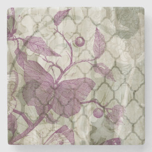 Arabeske-Schmetterlinge III Steinuntersetzer