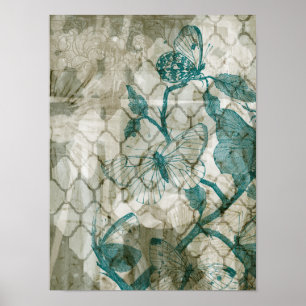 Arabeske-Schmetterlinge VI Poster