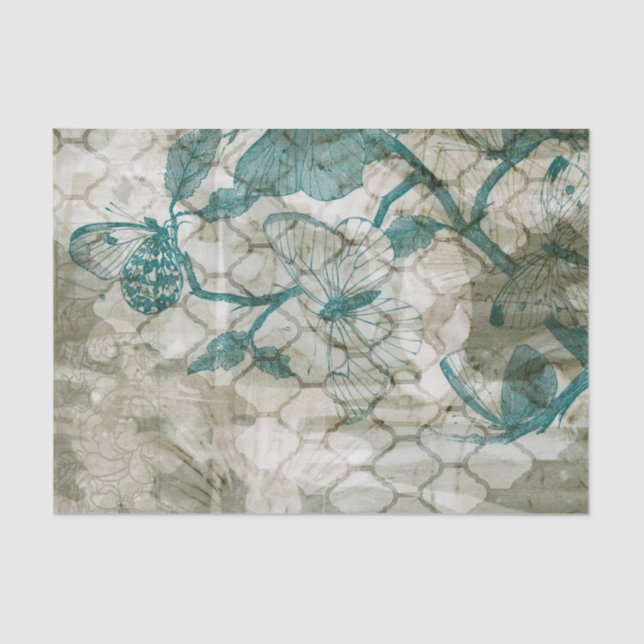 Arabeske-Schmetterlinge VI Seidenpapier (Vorderseite)