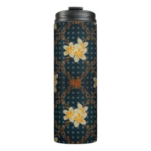 Arabeske. Vintage abstraktes Raster florales nahtl Thermosbecher