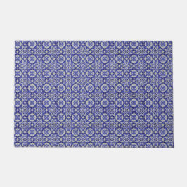 Arabesque Arabischer Nahost Blaue Tile Fußmatte