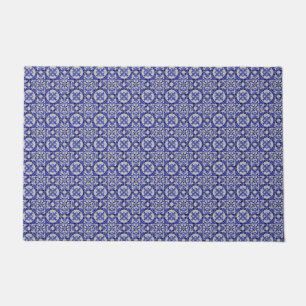 Arabesque Arabischer Nahost Blaue Tile Fußmatte