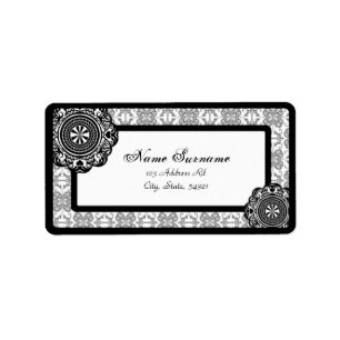Arabesque Black Lace, Adressetiketten