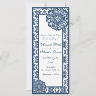 Arabesque Blue Lace, 4x9,25 Save the Date