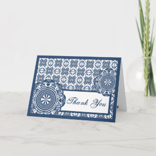 Arabesque Blue Lace, vielen Dank Dankeskarte