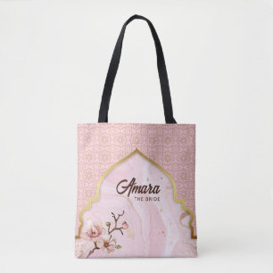 Arabesque Bride's Tote Bag - Blush Pink Arch