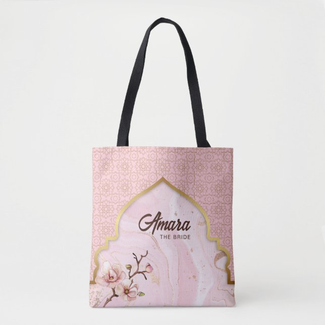 Arabesque Bride's Tote Bag - Blush Pink Arch (Vorderseite)