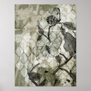 Arabesque Butterflies II Poster