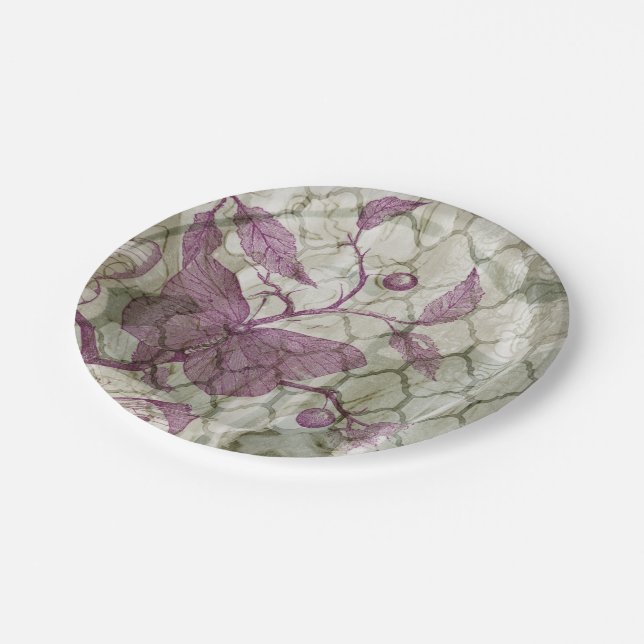 Arabesque Butterflies III Pappteller (Schrägansicht)