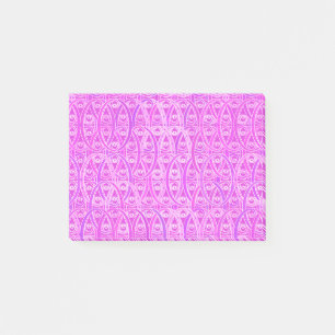 Arabesque-Damast - Lavendel und Orchid Post-it Klebezettel