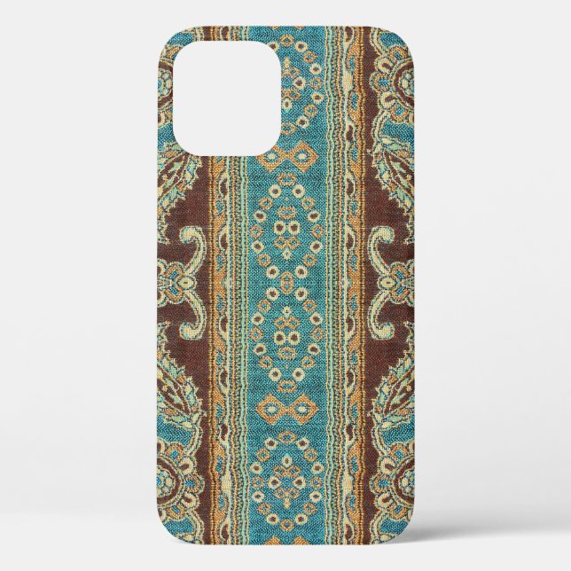 Arabesque Fabric Paisley Oriental Design Case-Mate iPhone Hülle (Rückseite)