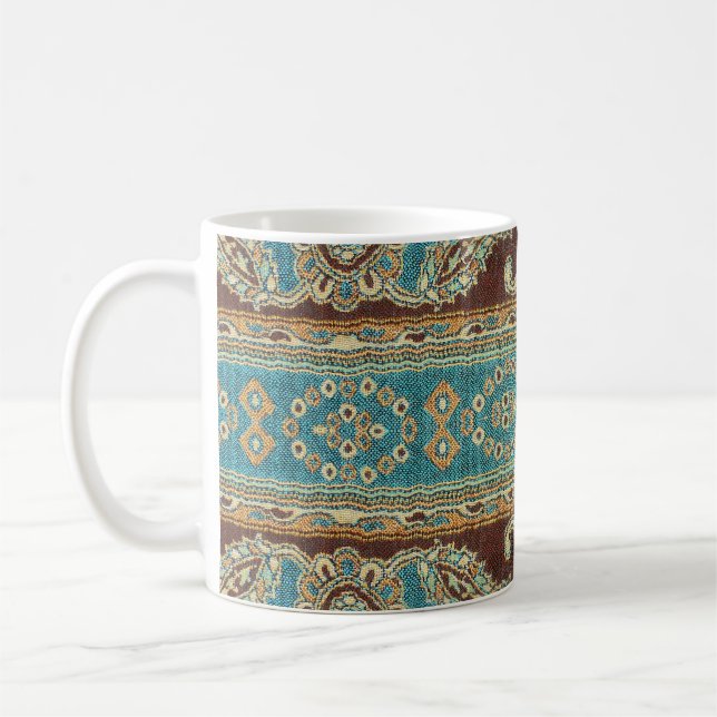 Arabesque Fabric Paisley Oriental Design Kaffeetasse (Links)