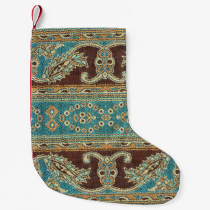Arabesque Fabric Paisley Oriental Design Kleiner Weihnachtsstrumpf