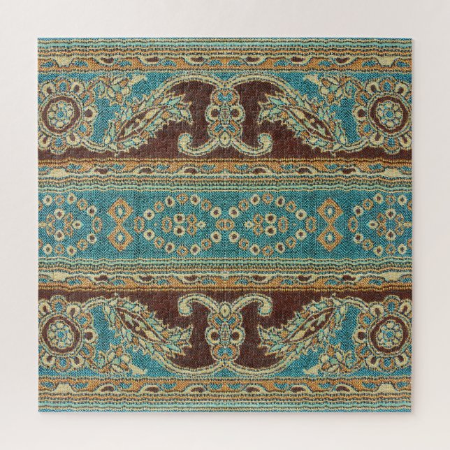 Arabesque Fabric Paisley Oriental Design Puzzle (Vertikal)