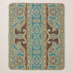 Arabesque Fabric Paisley Oriental Design Sherpadecke