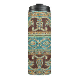 Arabesque Fabric Paisley Oriental Design Thermosbecher