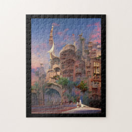 Arabesque Fantasy Wohnungen Palmen digitale Kunst Puzzle