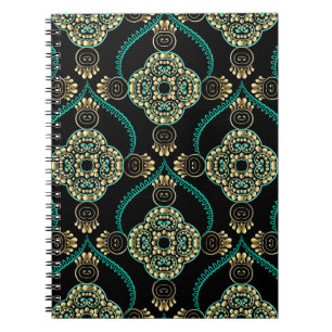 Arabesque floral, Vintag Elegance Muster. Notizblock