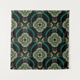Arabesque floral, Vintag Elegance Muster. Wandteppich
