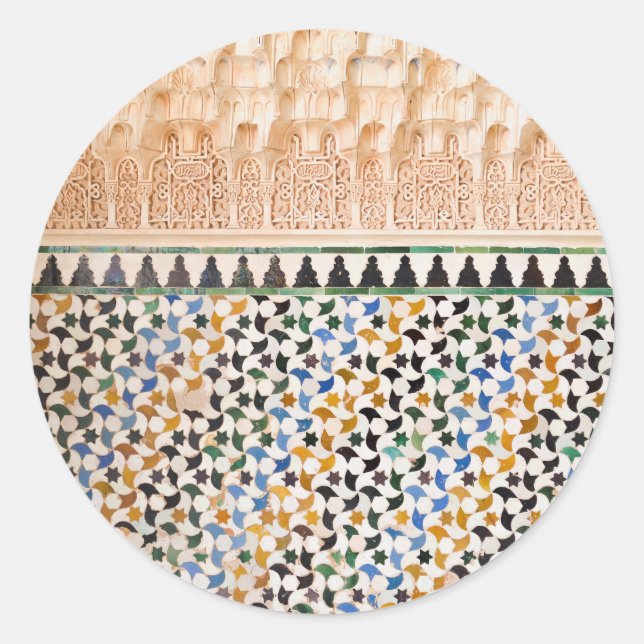 Arabesque Gemustert Stickers (Vorderseite)