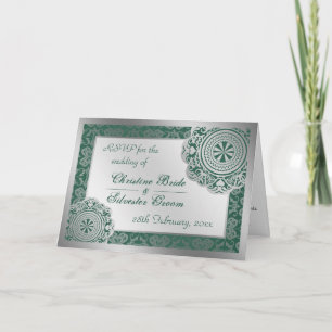 Arabesque Gold Lace, RSVP-Karte Einladung