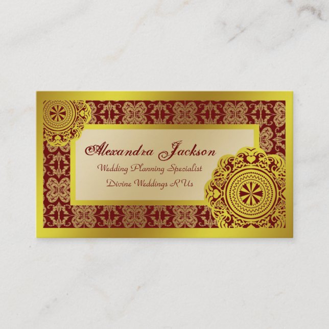 Arabesque Gold Lace, Visitenkarte (Vorderseite)