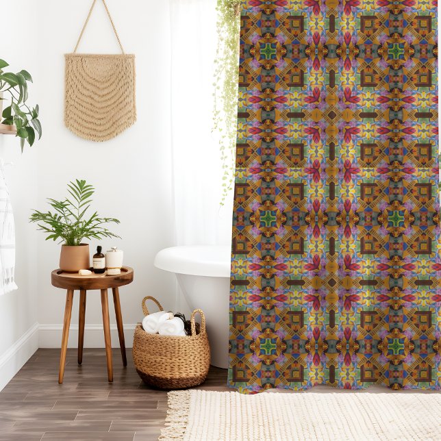 Arabesque Hearts Fraktal Pattern Duschvorhang (Von Creator hochgeladen)