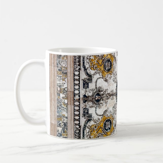 Arabesque Marmortextur Vintage Patchwork Kaffeetasse (Links)