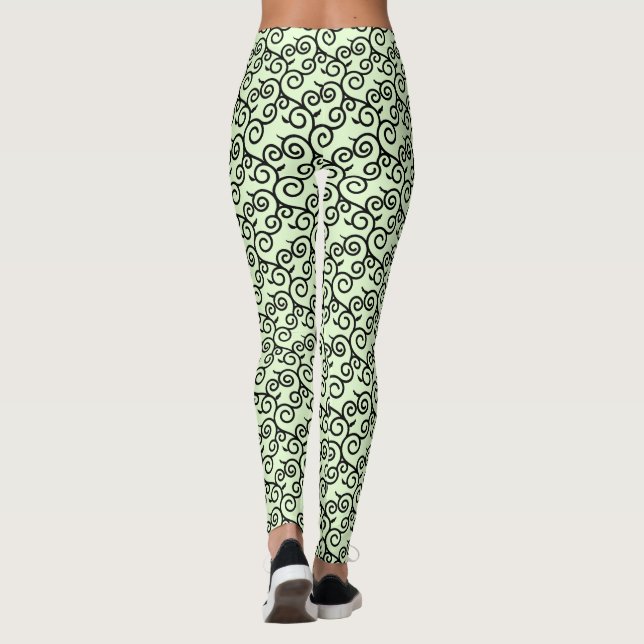 arabesque Muster traditionelles japanisches Design Leggings (Rückseite)