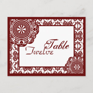 Arabesque Red Lace, Tischeinstellung Postcard Postkarte