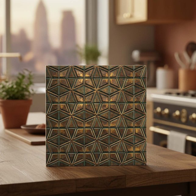 Arabesque Starburst: Oxidiertes Bronze #11 ID1227 Fliese (Von Creator hochgeladen)