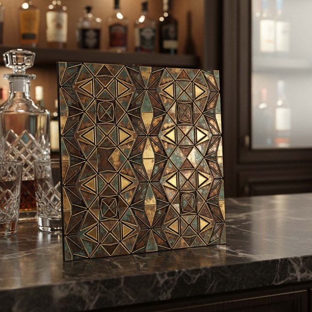 Arabesque Starburst: Oxidiertes Bronze #14 ID1227 Fliese (Von Creator hochgeladen)