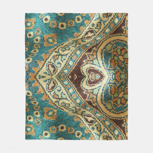 Arabesque-Stoff: arabisch-orientalisches Design Fleecedecke (Vorderseite)