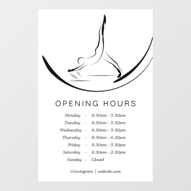 Arabesque über den Reformer Fensteraufkleber (Blatt)