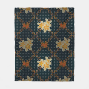 Arabesque. Vintage abstrakte Rasterblumen nahtlos Fleecedecke