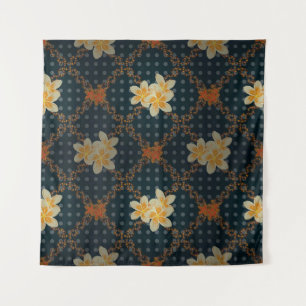 Arabesque. Vintage abstrakte Rasterblumen nahtlos Wandteppich