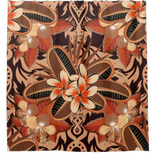 Arabesque. Vintage abstrakte Vintage Blumennaht Duschvorhang