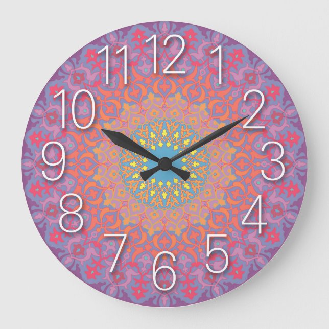 Arabesque Wall Clock Große Wanduhr (Vorderseite)
