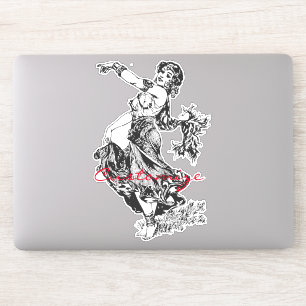 Arabian Belly Dancer Vintag Art Thunder_Cove Aufkleber