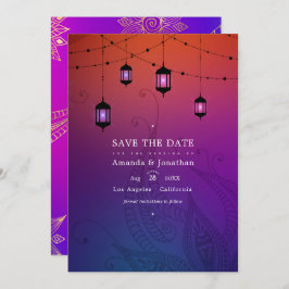 Arabian Bollywood Wedding Foto Save The Date