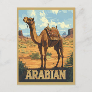 Arabian Desert Adventure - Camel Postkarte