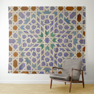 Arabian Geometry Medium (50" x 60") Tapestry Wandteppich