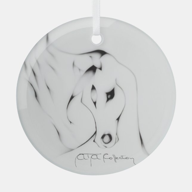 "Arabian Horse" by Adelia Audi Ornament Aus Glas (Vorderseite)