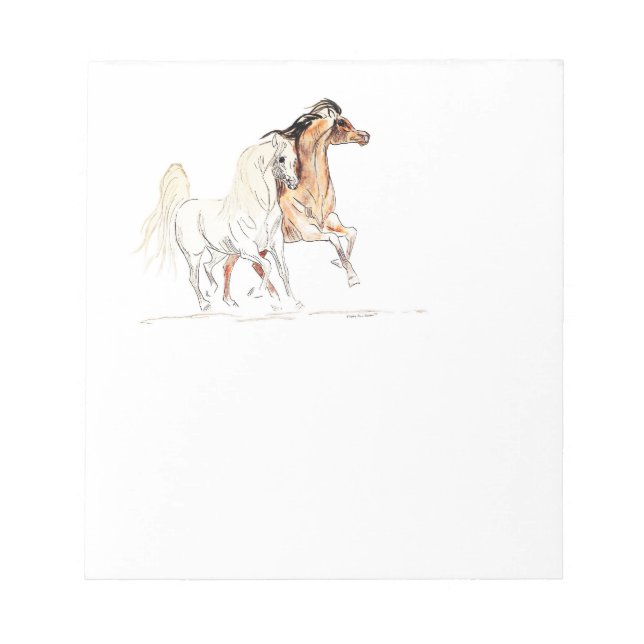Arabian Horse Notepad Notizblock (Vorderseite)